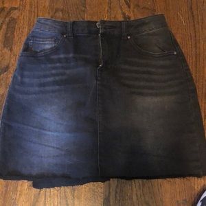 black jean skirt